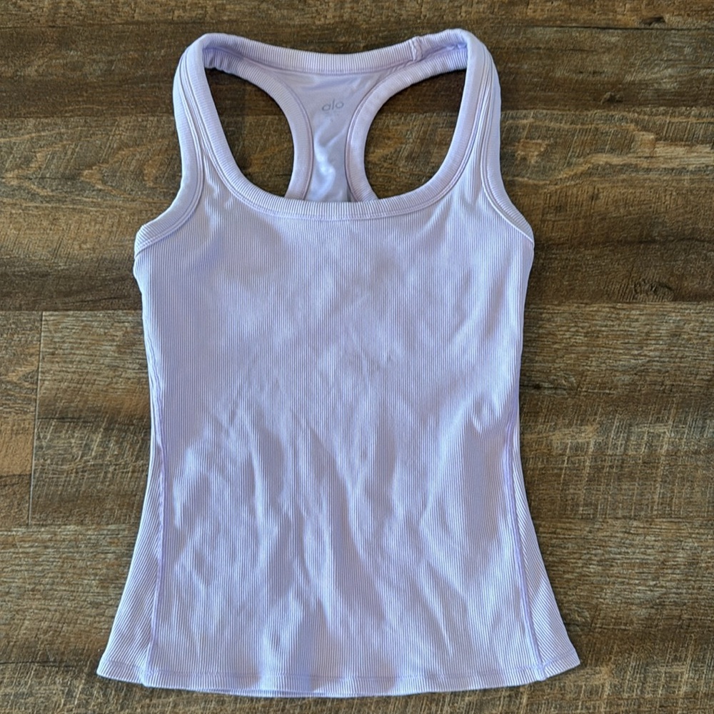 Alo Yoga Rib Support Tank Ultraviolet Purple size small